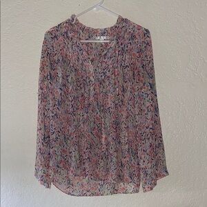Sheer Floral Blouse